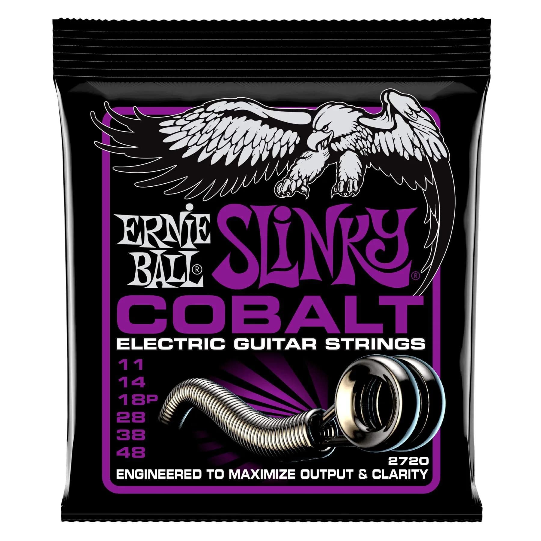 Ernie Ball Power Slinky Cobalt Electric Guitar Strings 11-48 Gauge | Enhanced Bass & Crisp Highs