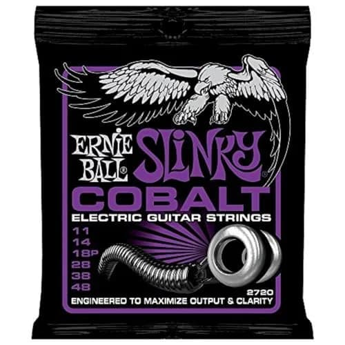 Ernie Ball Power Slinky Cobalt Electric Guitar Strings 11-48 Gauge | Enhanced Bass & Crisp Highs thumbnail 2