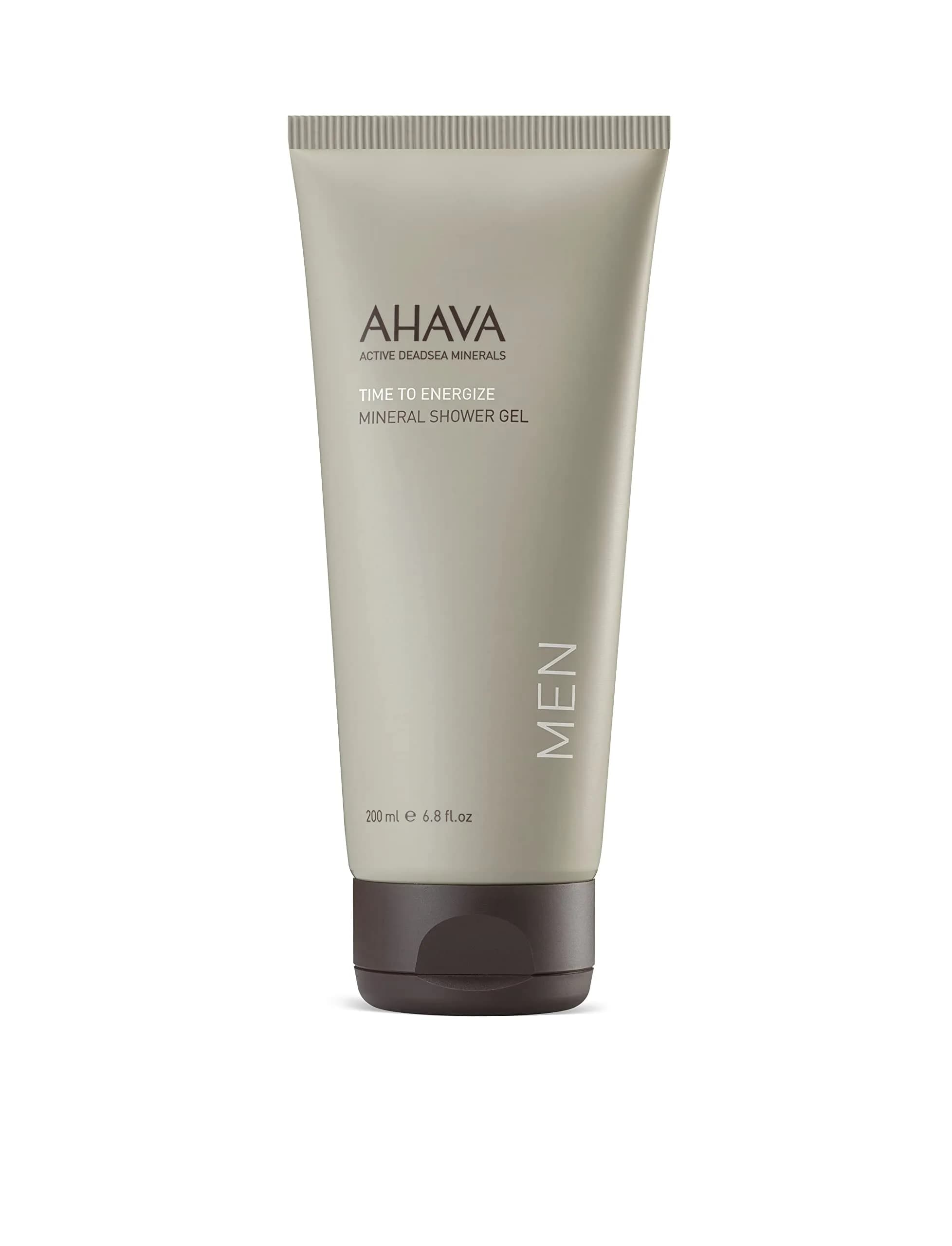 AHAVA Time To Energize Men's Mineral Shower Gel 6.8 Fl Oz | Refreshing, Soothing & Skin-Friendly — 6.8 Fl Oz