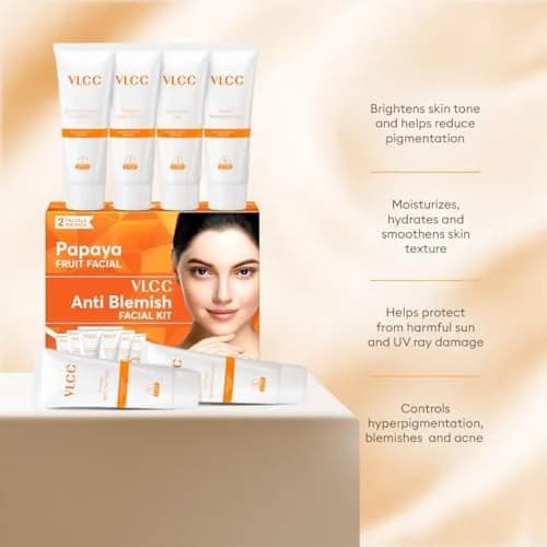 VLCC Papaya Fruit Single Facial Kit 60ml (2.03 Fl Oz) | Hydrates and Brightens Skin thumbnail 6