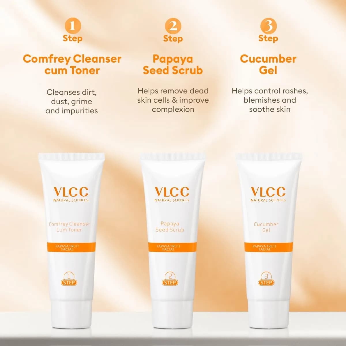 VLCC Papaya Fruit Single Facial Kit 60ml (2.03 Fl Oz) | Hydrates and Brightens Skin - view 7