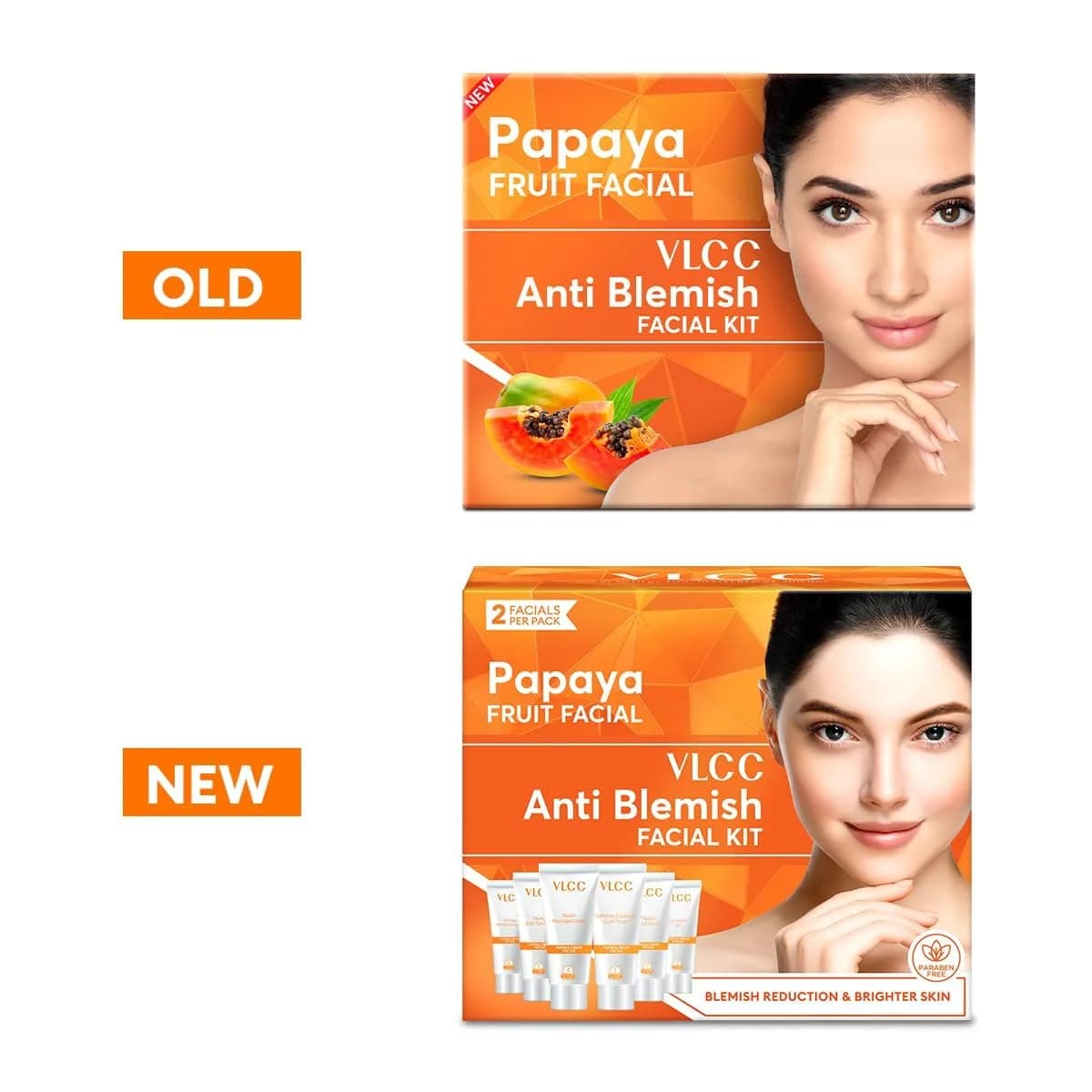 VLCC Papaya Fruit Single Facial Kit 60ml (2.03 Fl Oz) | Hydrates and Brightens Skin - view 2