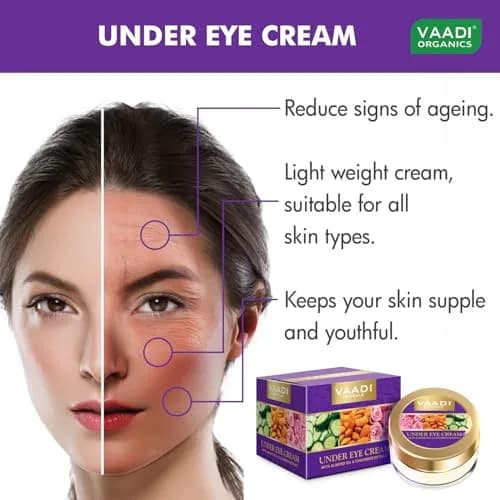 Vaadi Herbals Natural Under Eye Cream 30g (1.06 oz) | Reduces Fine Lines & Wrinkles thumbnail 2