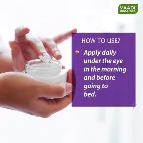 Vaadi Herbals Natural Under Eye Cream 30g (1.06 oz) | Reduces Fine Lines & Wrinkles thumbnail 3