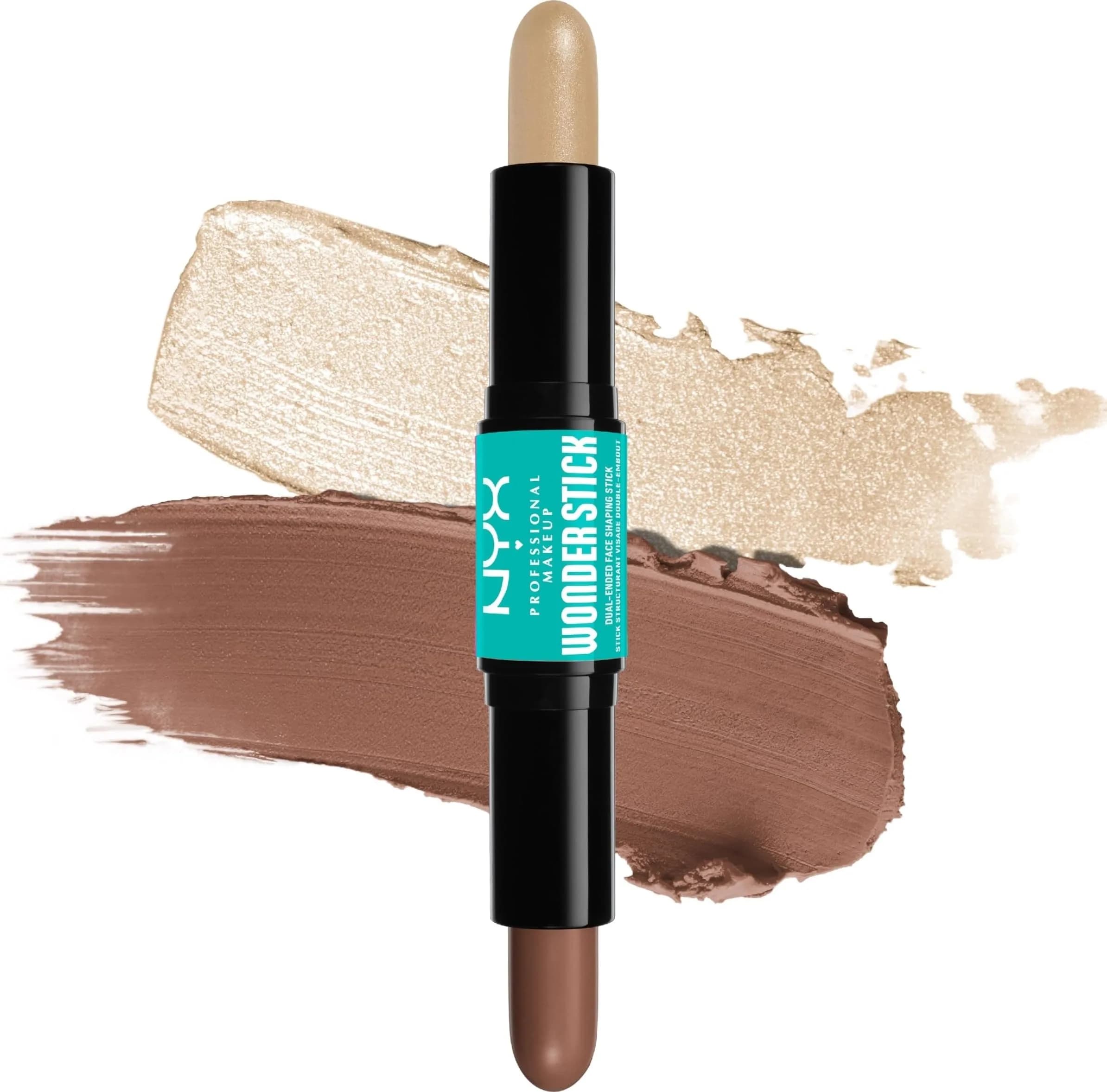 NYX PROFESSIONAL MAKEUP Wonder Stick, Face Shaping & Contouring Stick - Universal Light | Creamy, Buildable Highlight & Contour — 02 NEW Universal Light