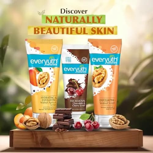 Everyuth Walnut Exfoliating Scrub 100g | Nano Multi-vita & Walnut Shell Particles for All Skin Types thumbnail 5