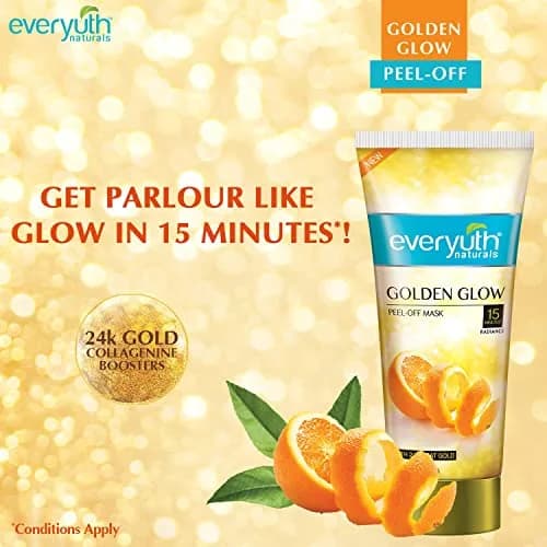 Everyuth Natural Advanced Golden Glow Peel Off Mask 90 g (3.17 oz) | Instant Glow Skin Treatment thumbnail 5