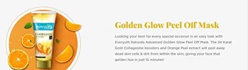 Everyuth Natural Advanced Golden Glow Peel Off Mask 90 g (3.17 oz) | Instant Glow Skin Treatment thumbnail 6