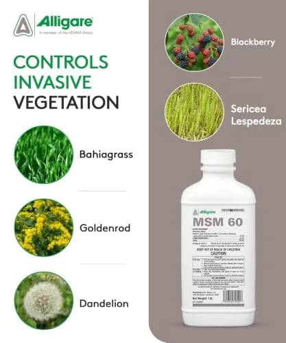 ALLIGARE MSM 60 DF - Selective Broadleaf Weed & Brush Killer 16 oz | Economical, Targeted Control thumbnail 3