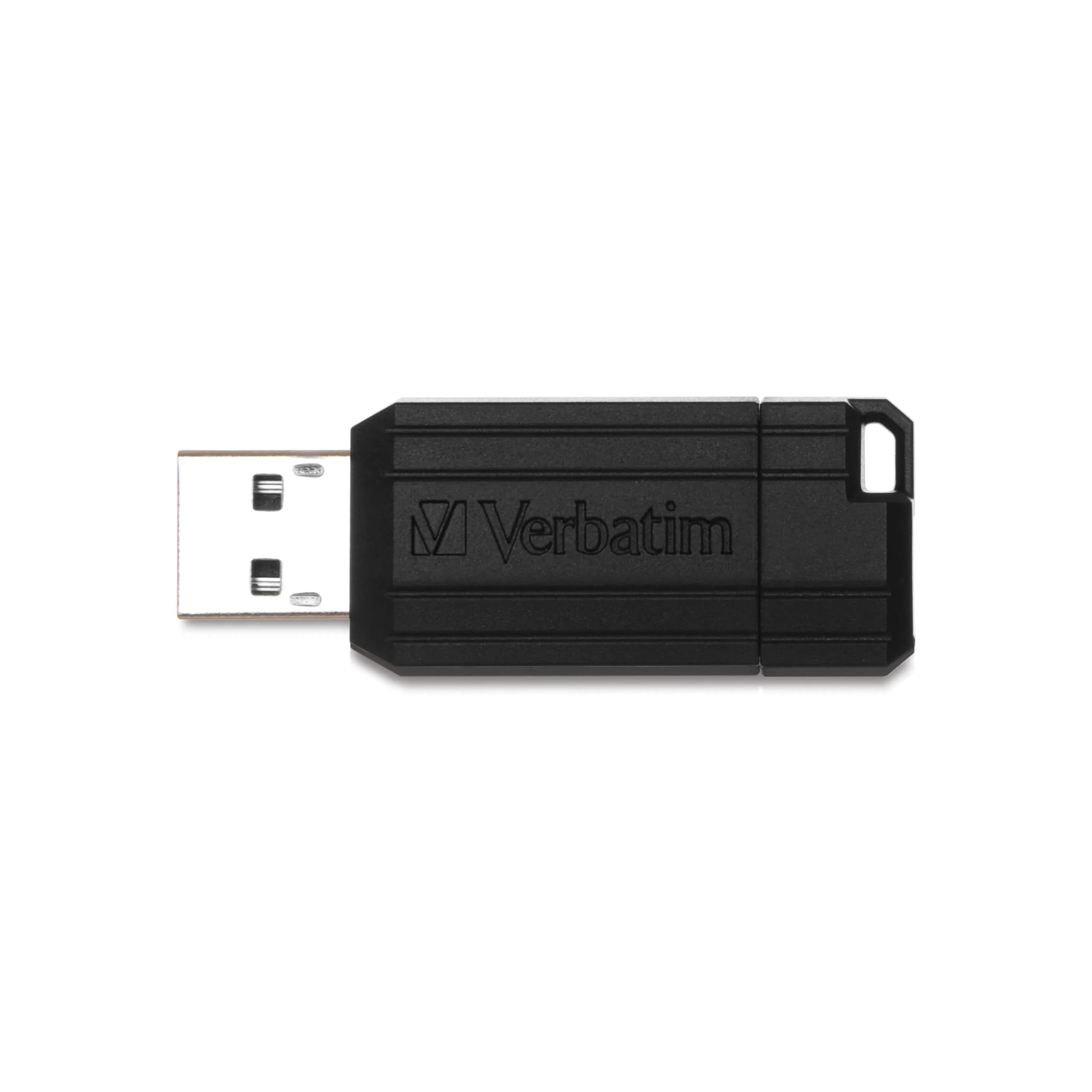 Verbatim 64GB Pinstripe USB 2.0 Flash Drive Retractable Thumb Drive - Black - view 8