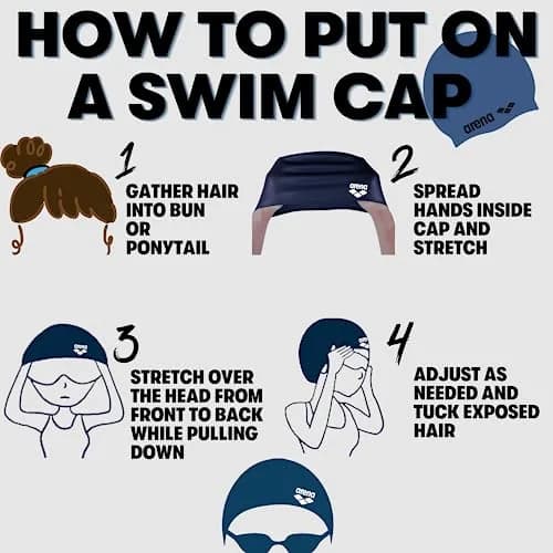 Arena Classic Unisex Soft Silicone Swim Cap for Women and Men, Intensive Training and Racing Comfortable Non-Slip Long Hair Swimming Hat, Black/Silver thumbnail 5