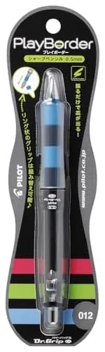 PILOT Dr. Grip Play Border Shaker Mechanical Pencil 0.5 mm (0.02 in) Black/Blue | Ergonomic Grip for Reduced Fatigue thumbnail 2