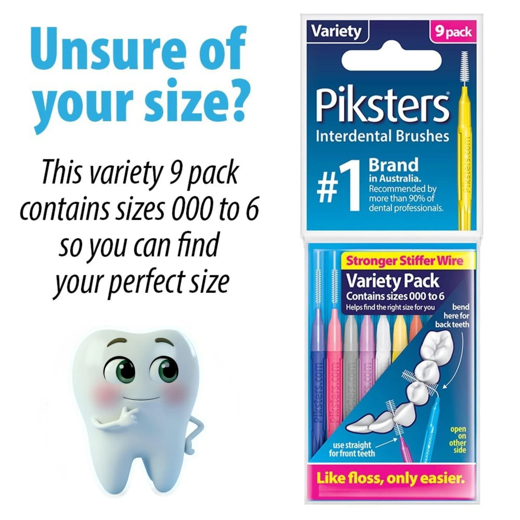 Piksters Interdental Brush Size 3 Yellow (10 Pack) | Medium Gaps, Reusable, USA Import - view 8