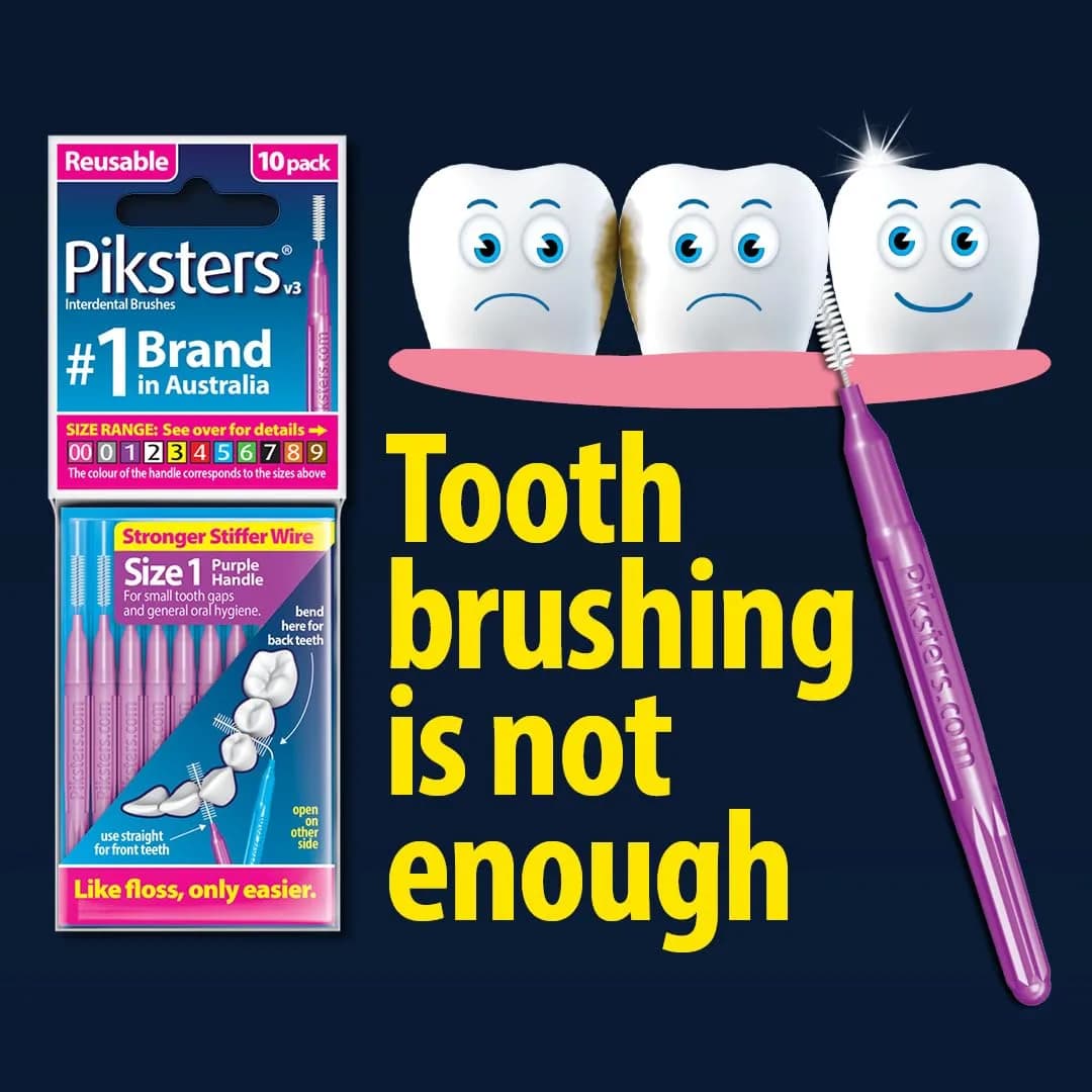 Piksters Interdental Brush Extra Large Gaps 10 Pack Green Size 6 | Dentist Recommended for Plaque Removal - view 7
