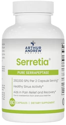 Arthur Andrew Medical Serretia 180 Capsules | Supports Recovery & Sinus Health thumbnail 1
