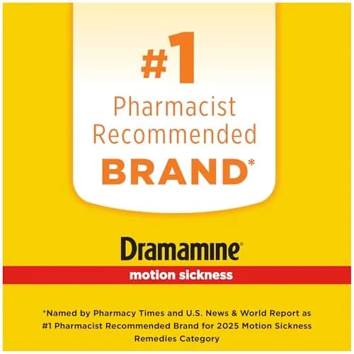 Dramamine Less Drowsy Motion Sickness Relief Tablets 8 Count | Prevents Nausea & Dizziness for 24 Hours thumbnail 5