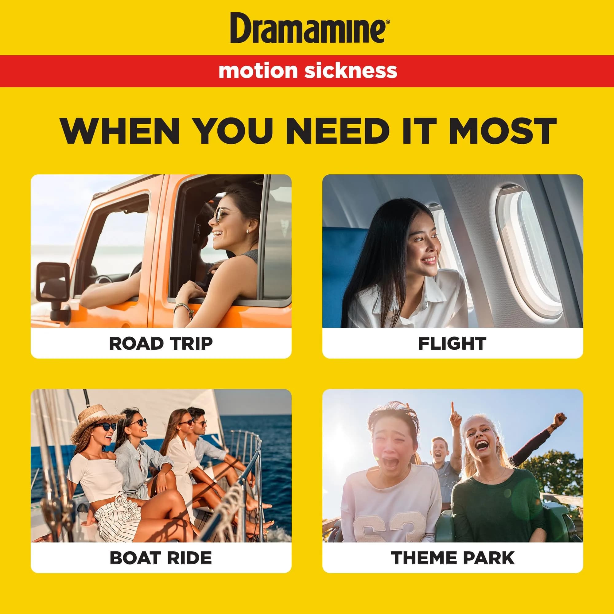 Dramamine Less Drowsy Motion Sickness Relief Tablets 8 Count | Prevents Nausea & Dizziness for 24 Hours - view 3