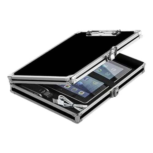 Vaultz Locking Storage Clipboard with Key Lock, Black | Secure 8.5x11 Document Holder thumbnail 1