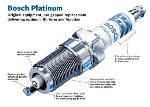 Bosch Spark Plug 6707 Platinum | OE Fine Wire, Pre-Gapped, Long Service Life thumbnail 2