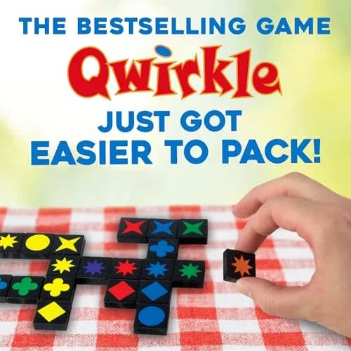 MindWare Travel Qwirkle Strategy Tile Board Game for 2-4 Players | Portable Family Strategy Game in Travel Pouch thumbnail 2