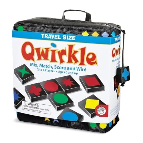 MindWare Travel Qwirkle Strategy Tile Board Game for 2-4 Players | Portable Family Strategy Game in Travel Pouch thumbnail 4