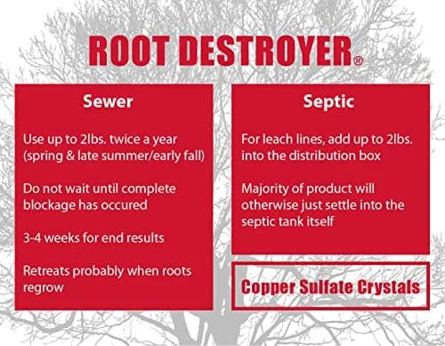 Sanco Industries Root Destroyer 2lbs | Copper Sulfate Root Killer for Sewer & Pipes thumbnail 6