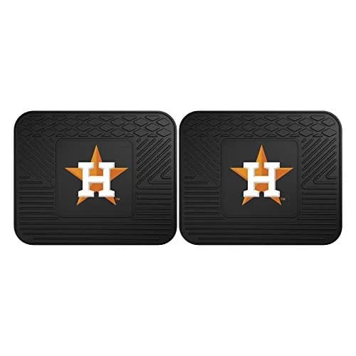 FANMATS MLB Houston Astros Back Row Utility Car Mats 14in. x 17in. | All Weather, Deep Resevoir, Molded Logo thumbnail 1