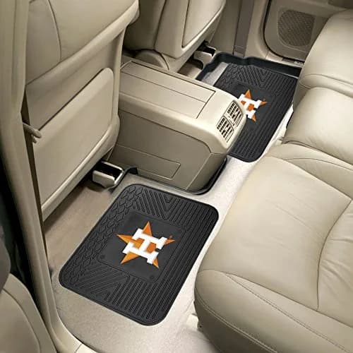 FANMATS MLB Houston Astros Back Row Utility Car Mats 14in. x 17in. | All Weather, Deep Resevoir, Molded Logo thumbnail 2