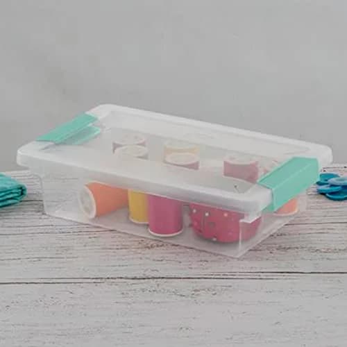 Sterilite Regular Clip Box Small Blue Plastic | Clear Lid & Base for Easy Identification thumbnail 9