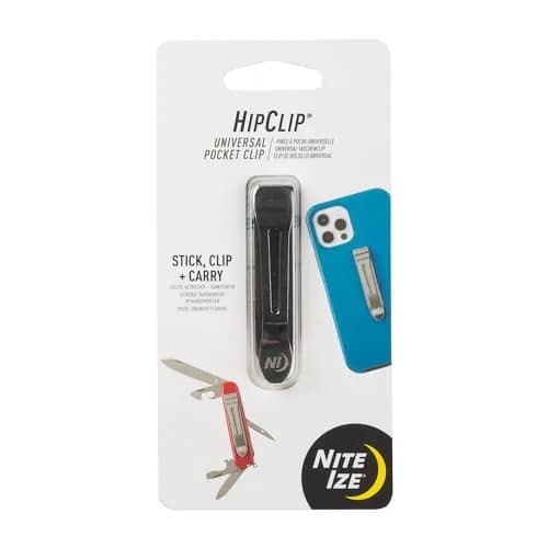 Nite Ize HipClip Mountable Clip for Phones, Silver | Attaches to Pockets, Waistbands, and Bags thumbnail 1