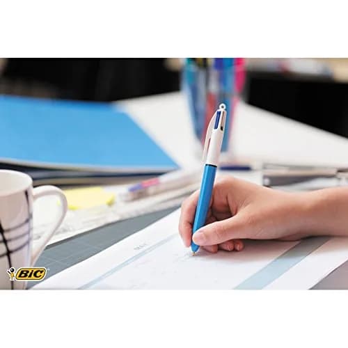 BIC 4 Colours Original Multi Coloured Ballpoint Pen - Medium 1.0mm | 4-Color Ink, Refillable, 14.5cm thumbnail 6