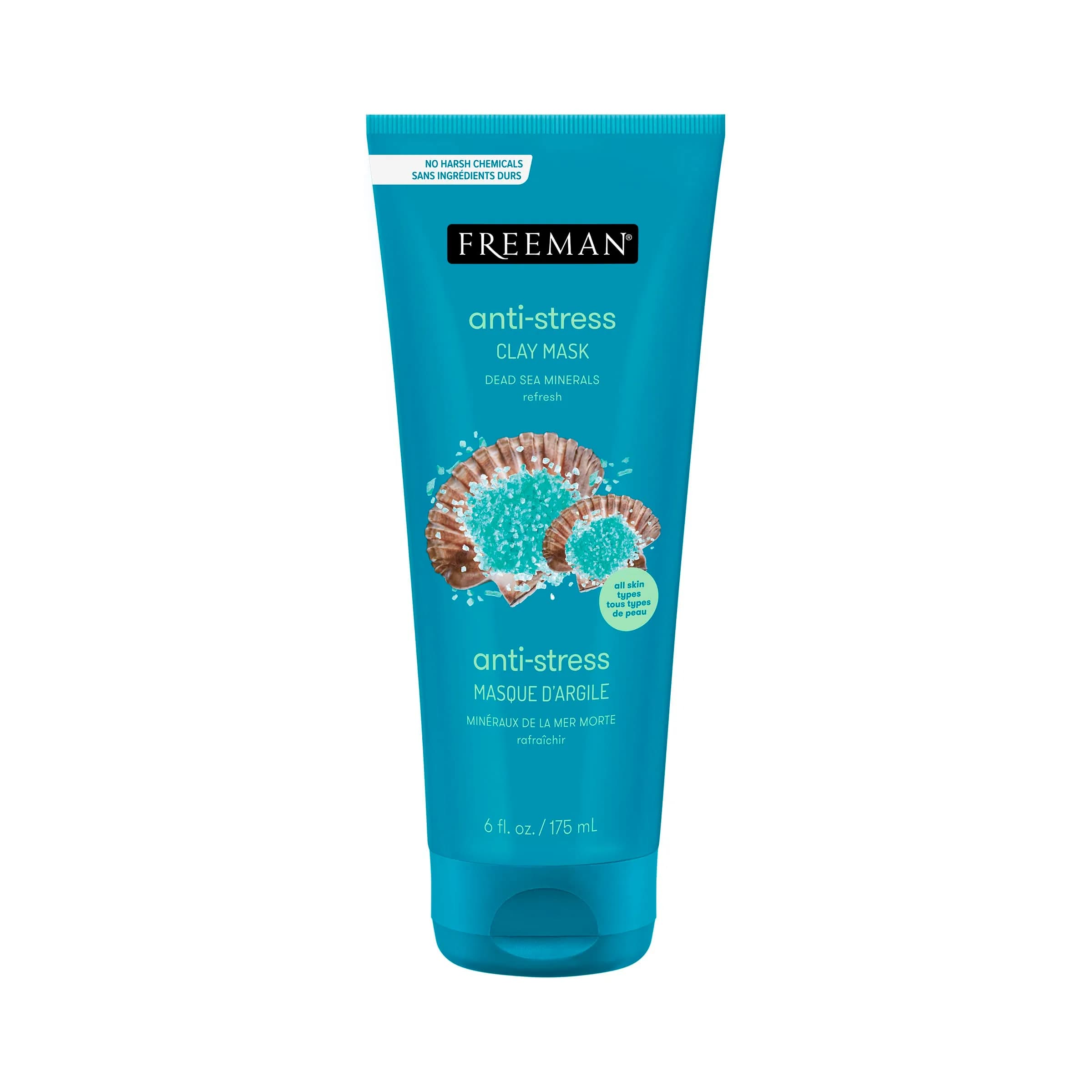 Freeman Anti-Stress Clay Mask with Dead Sea Minerals, Lavender & Sea Salt 175ml (6 fl. oz.) | Balances & Calms Skin - main product image