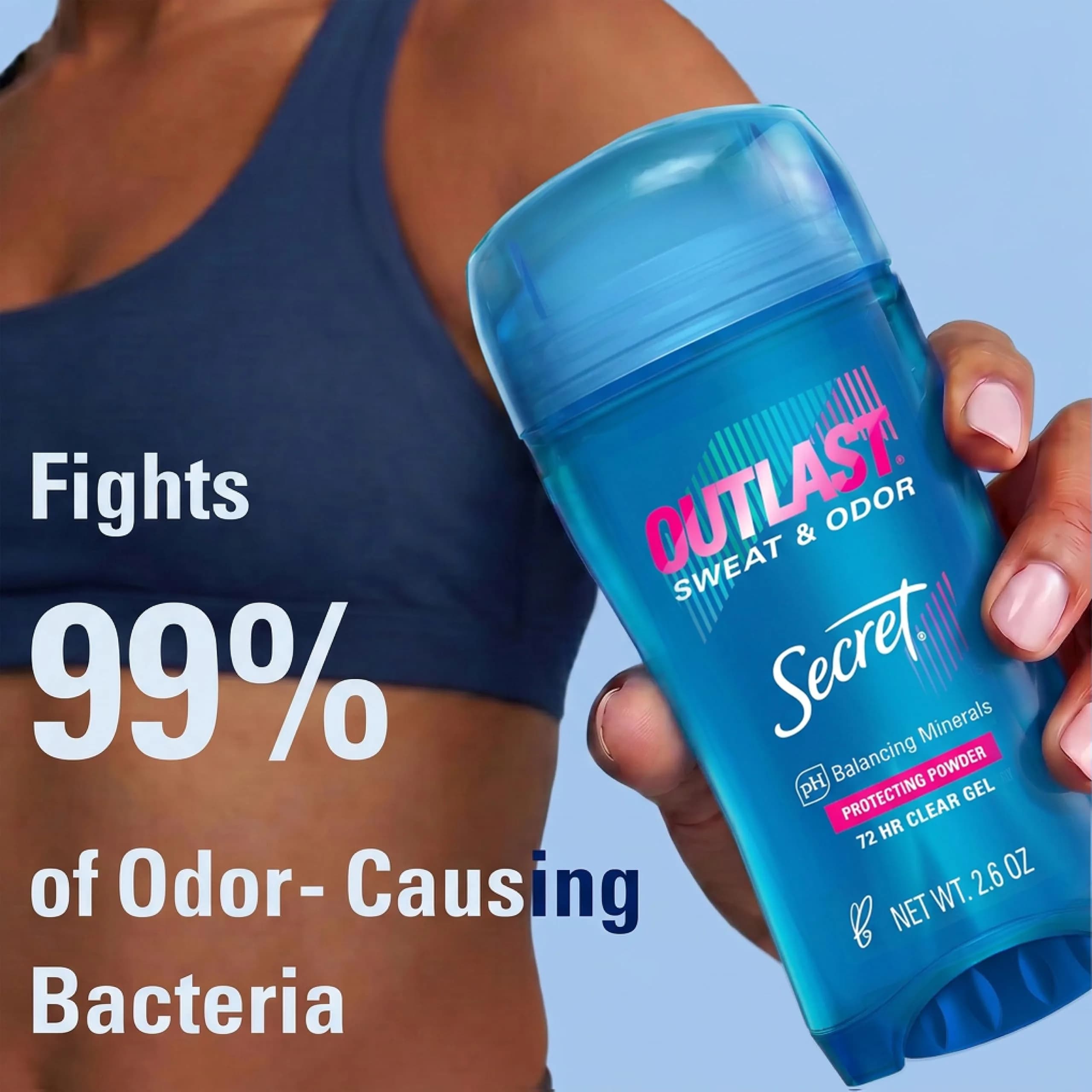 Secret Outlast Antiperspirant Deodorant for Women, Clear Gel 72hr Protection, 79ml (2.6 oz) | PH Balancing Minerals - view 3