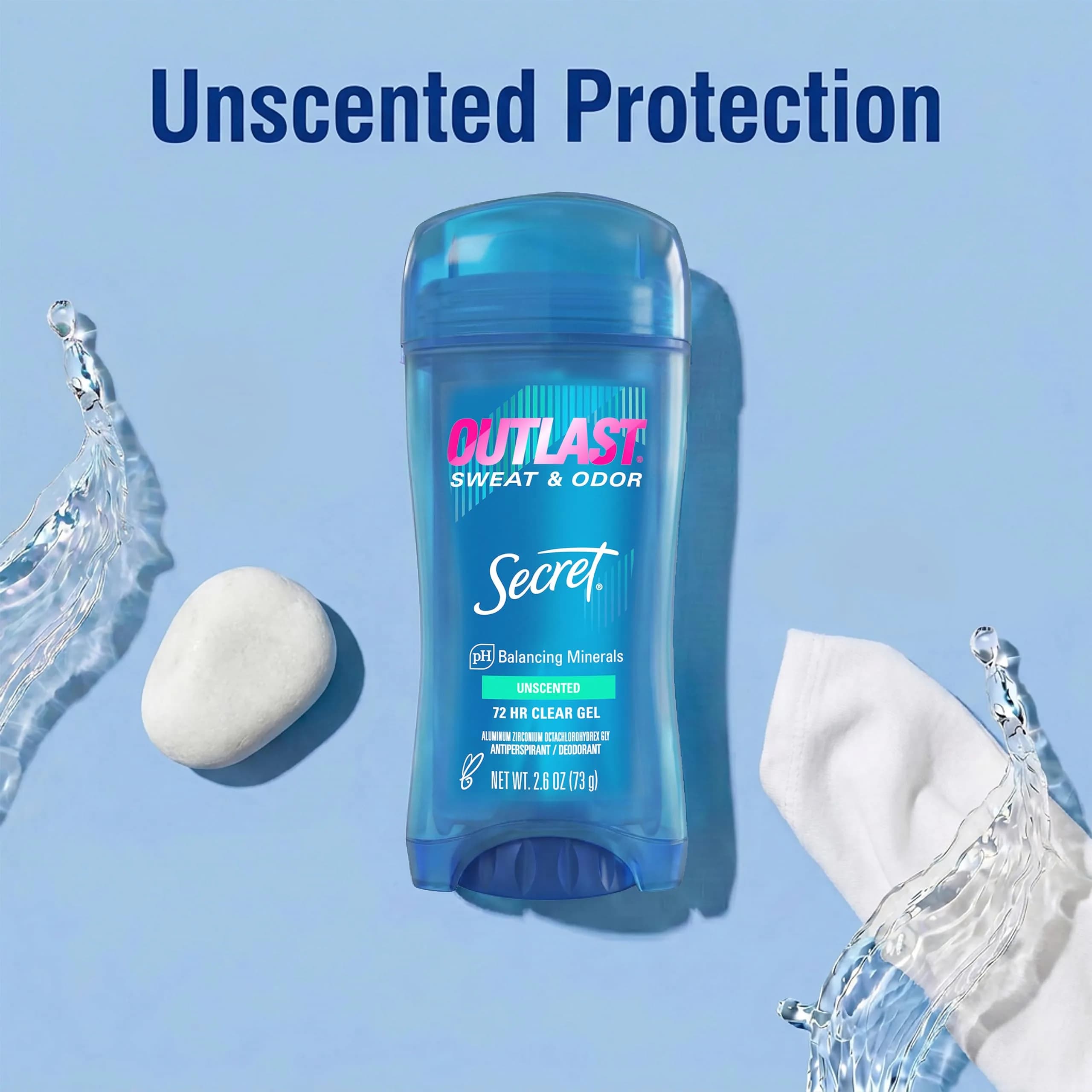 Secret Outlast Antiperspirant Deodorant for Women, Clear Gel 72hr Protection 79ml (2.6 oz) | PETA-Certified Cruelty-Free - view 7