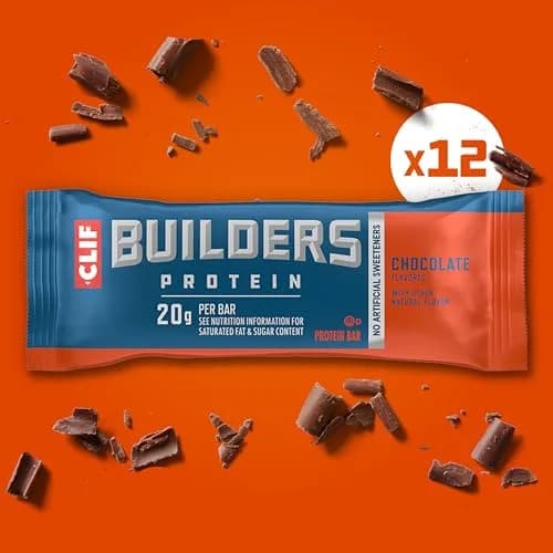 CLIF BUILDERS Protein Bars Chocolate Flavor 2.4 oz (68 g) | 20g Plant Based Protein Post-Workout thumbnail 4