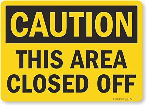 SmartSign Caution Sign 10" x 14" Aluminum Black on Yellow | Durable Outdoor Safety Sign thumbnail 1
