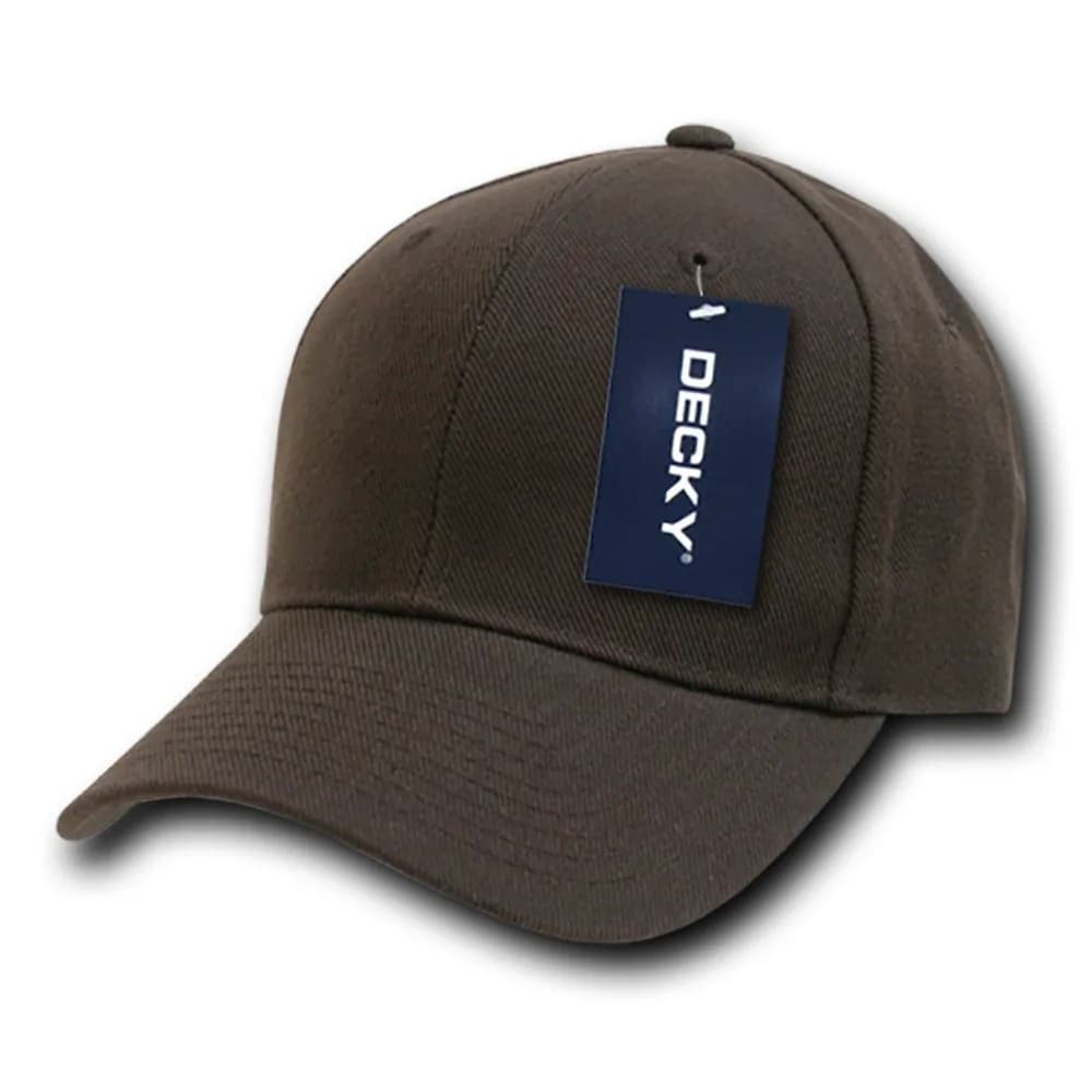 DECKY Fitted Cap, Brown, 6 7/8 | Classic Baseball Cap for Men & Unisex