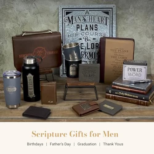 Christian Art Gifts Genuine Full-grain Leather Bi-fold Wallet | Christian Gift for Men, Durable & Classic (70-120 chars) thumbnail 5