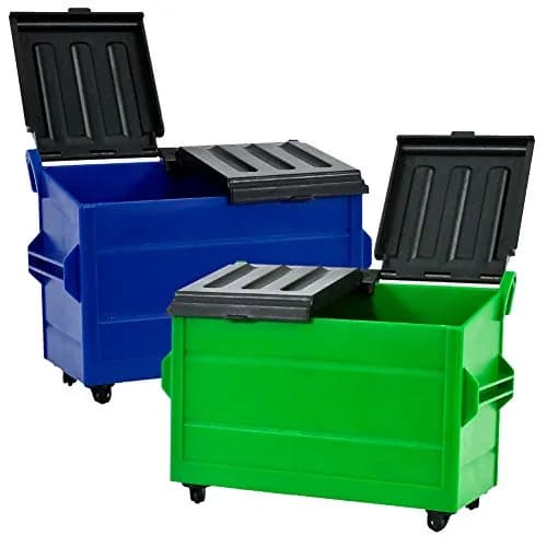 Figures Toy Company Blue & Green Dumpsters Set | 2-Piece Toy Figure Accessory thumbnail 1