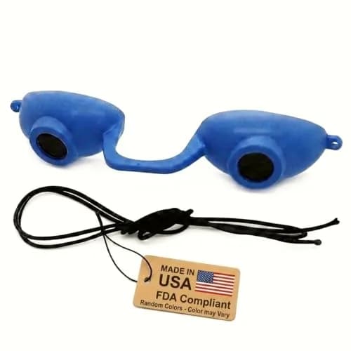 Super Sunnies Flexible UV Eye Tanning Goggles w/Strap, 1 Count | Protects Eyes from UV & Red Light thumbnail 1
