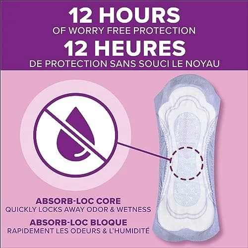 Poise Maximum Absorbency Incontinence Pads Long 12 Count | 3X Drier Than Period Pads thumbnail 6