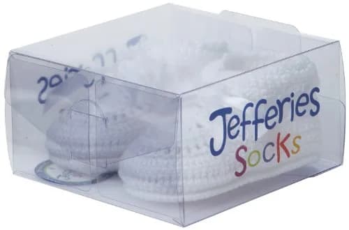Jefferies Socks Baby Girls' Hand Crochet Bootie, White, Newborn | Soft Cotton & Gift Box thumbnail 2