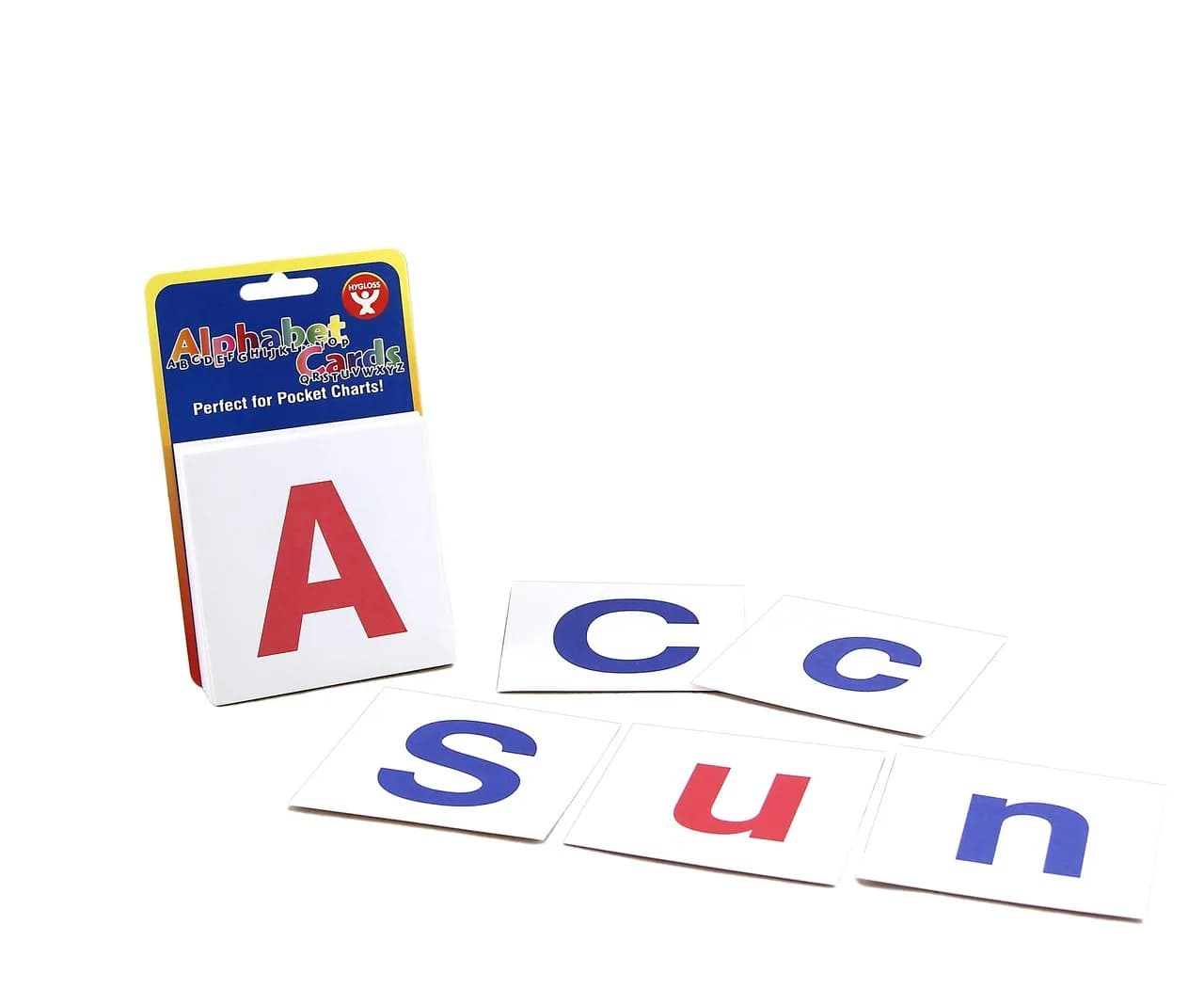 Hygloss Alphabet Flash Cards 60-Pack | Uppercase and Lowercase Letters, 3-Inch White Cards - main product image