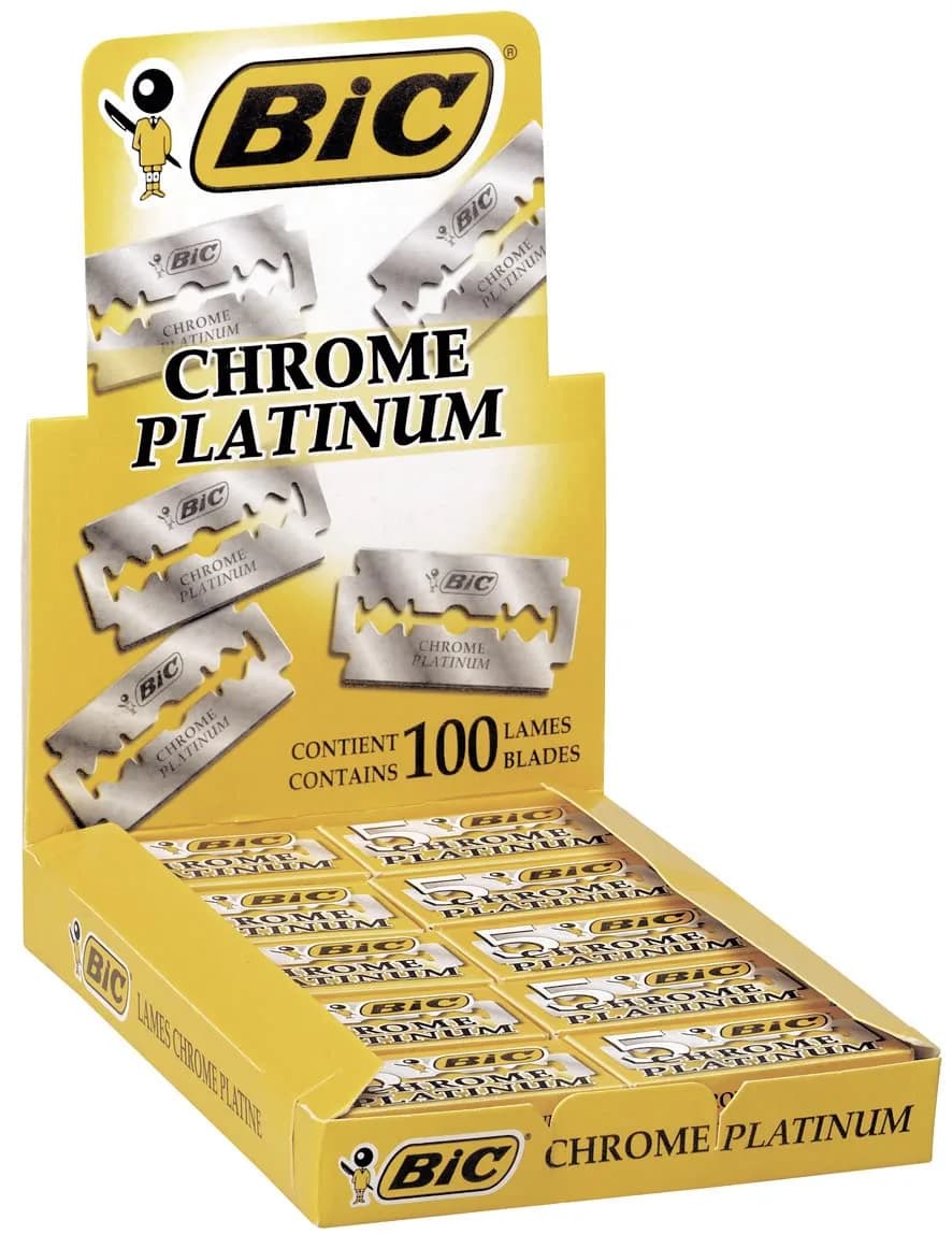 BIC Double Edge Razor Blades Chrome Platinum | Sharp, Durable & Long-Lasting (70-120 chars) - main product image