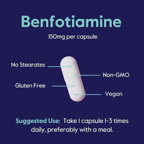BESTVITE Benfotiamine 150mg Veg Caps | No Stearates, Vegan, 120 Count thumbnail 5