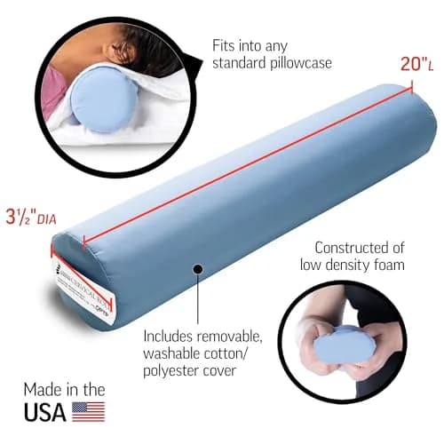 OPTP The Original McKenzie Cervical Roll Neck Support Pillow 20" Length x 3.5" Diameter | Physical Therapist Approved for Sleep Support thumbnail 3