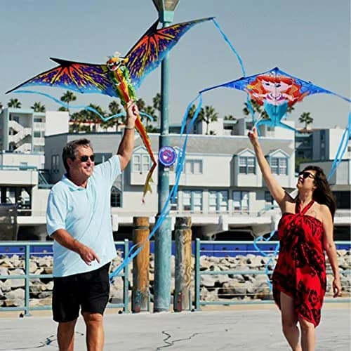 WindNSun Rainforest Nylon Kite, Macaw, 60 Inches Wide | Durable Fiberglass & Ripstop Nylon thumbnail 2