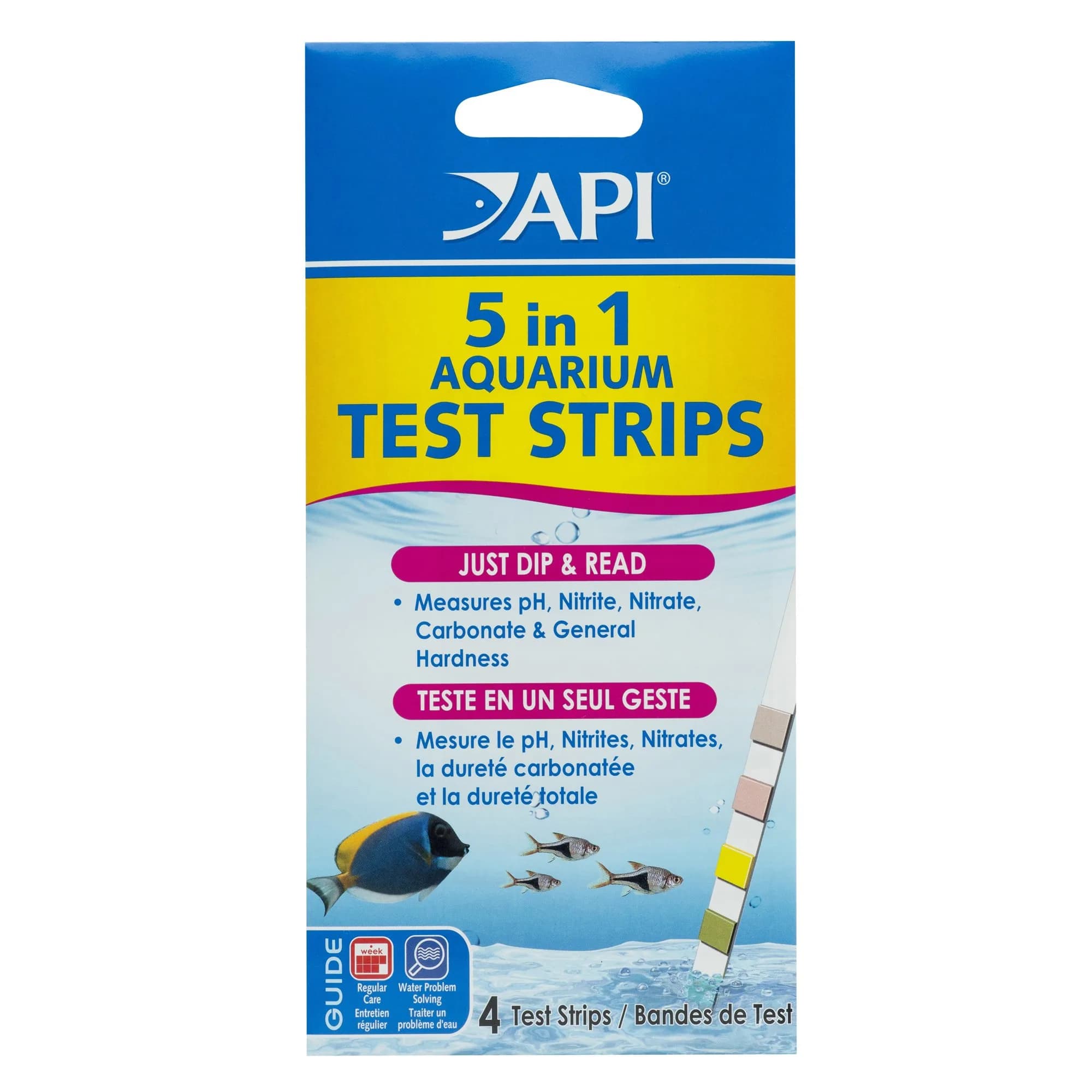 API 5-IN-1 TEST STRIPS for Aquarium Water | Accurate Freshwater & Saltwater Testing