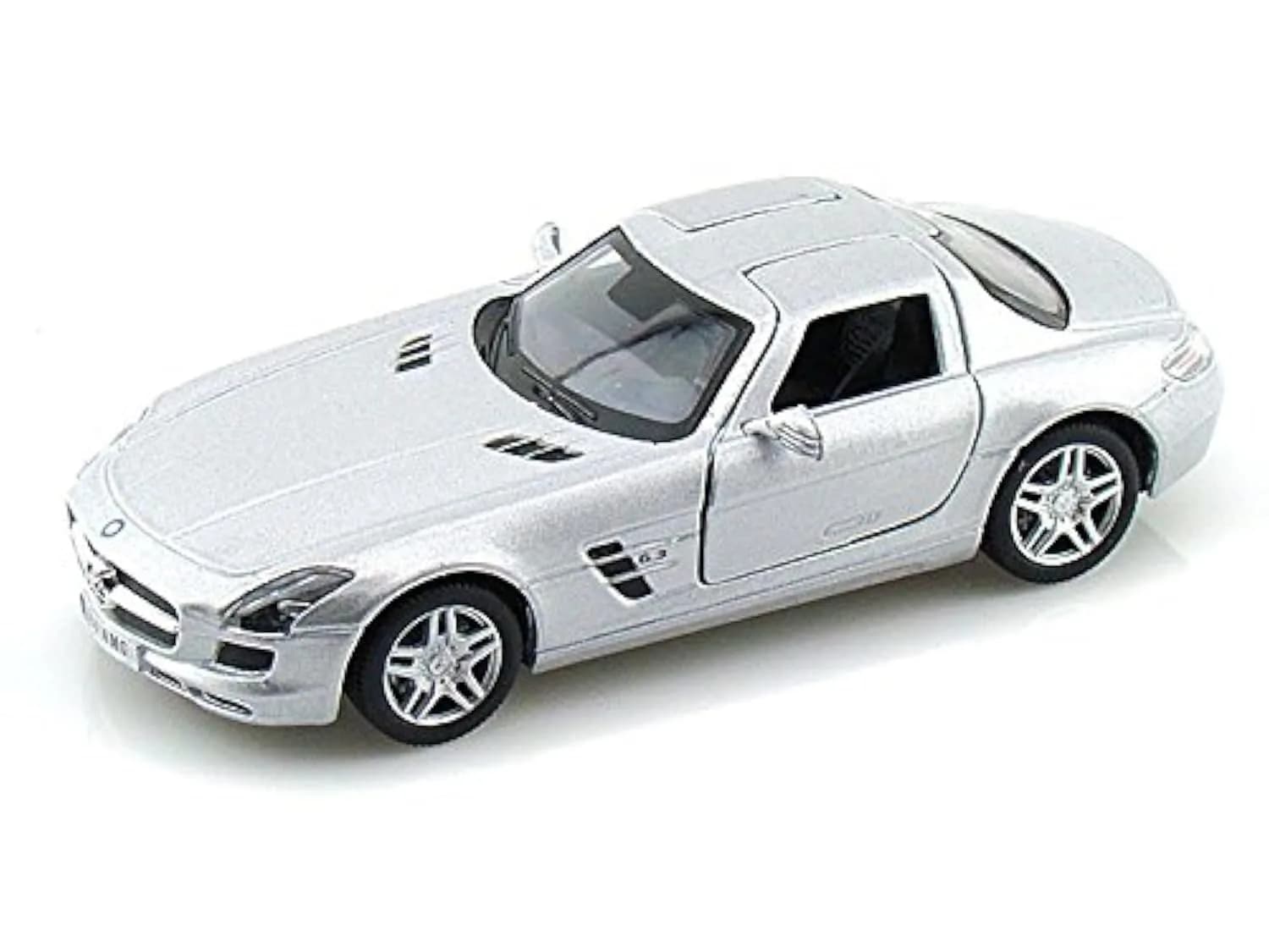 KiNSMART Mercedes-Benz SLS AMG 1:36 Scale 5" Die Cast Metal Model Toy Car (Silver) | ASTM-Tested