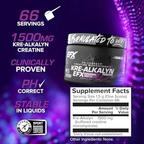 EFX Sports Kre-Alkalyn EFX Powder | pH Correct Creatine Monohydrate | Muscle & Strength | 66 Servings (Unflavored) thumbnail 3